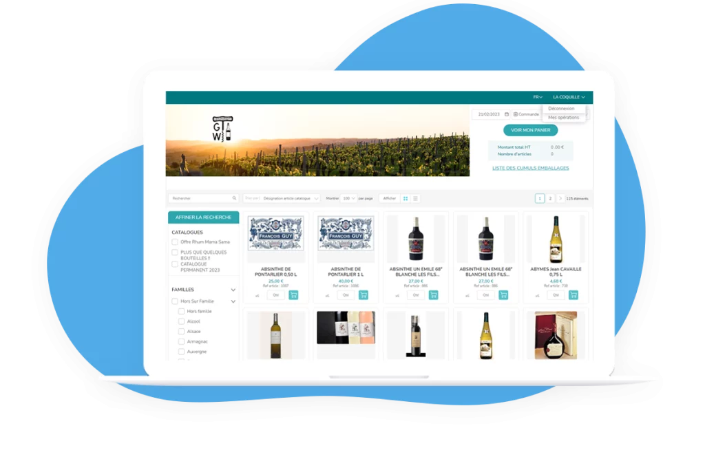 Solution webshop vins
